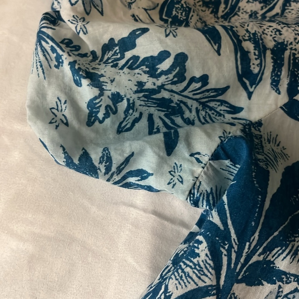 Elan Blue and White Floral Dress - Picture 4 of 5